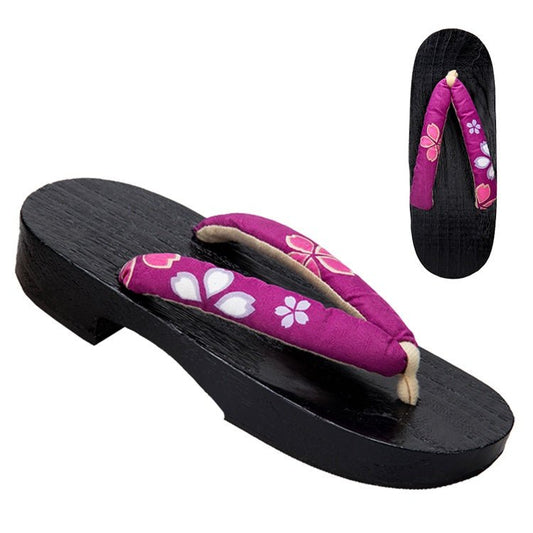 Women's Geta Sandals 【Purple Sakura】 - Getamashi